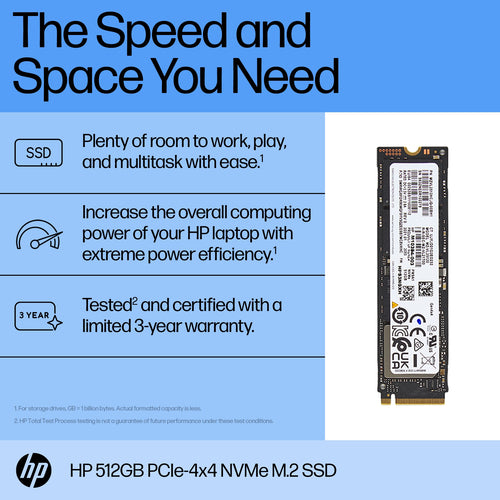 HP 512GB PCIe-4x4 NVMe Solid State Drive HP 512GB PCIe-4x4 NVMe Solid State Drive
